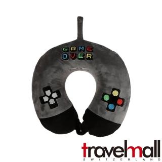 【Travelmall】任天堂 Game Over 舒適記憶旅行頸枕-黑(遊戲搖桿造型)