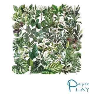【Paper Play】卡通綠葉植物PET貼紙 相片DIY咕卡手帳貼紙 50張入(PET貼紙 咕卡貼紙 手帳貼紙)