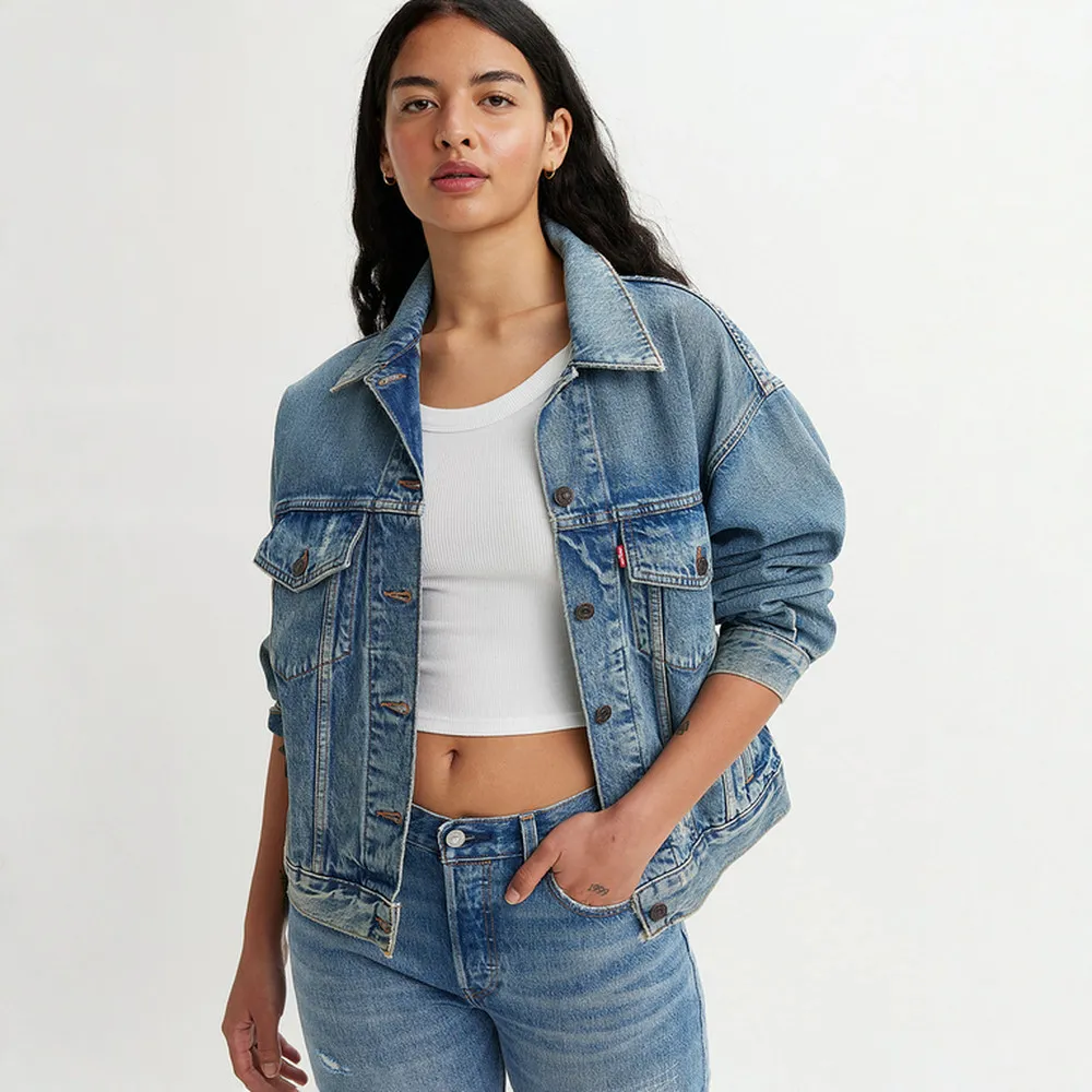 【LEVIS】女款 90年古著牛仔外套 丹寧外套 熱賣單品 002YZ-0001