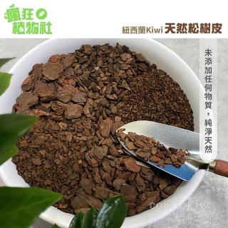 【瘋狂植物社】紐西蘭Kiwi天然松樹皮2公升裝-3號中粒8-20mm(造景鋪設、栽培 / 透水、透氣、適度保水)