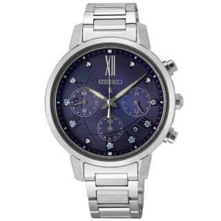 【SEIKO 精工】LUKIA系列 王淨廣告款 太陽能 三眼計時腕錶 禮物 推薦(SSC921J1/V175-0FC0B)