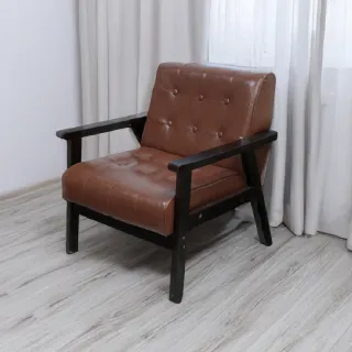 【巧屋家居】桑迪 單人沙發(工業風 復古沙發 酒吧 咖啡廳 民宿 租屋族 皮沙發)