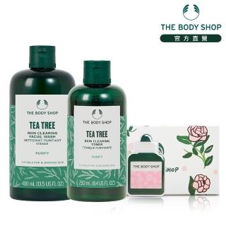 【THE BODY SHOP 美體小舖】茶樹淨膚大容量組(潔面膠400ML+調理水250ML/母親節獨家)