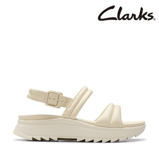 【Clarks】女鞋 Dash Lite Surf 時尚蓬鬆感齒紋底設計厚底輕量涼鞋(CLF82551S)