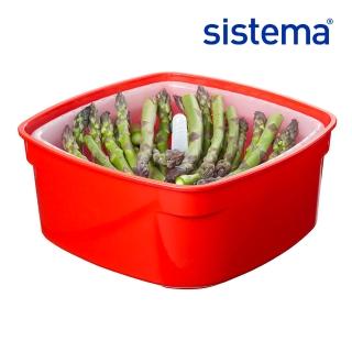 【SISTEMA 官方授權直營】MICROWAVE 可微波保鮮盒方形2.4L 附瀝水籃