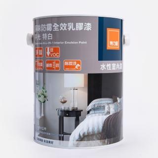 【特力屋】組合 淨味防黴全效乳膠漆 特白 5L 2入