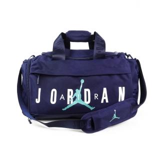 【NIKE 耐吉】Jordan HBR S 訓練包 旅行背袋 大容量 運動 手提 獨立鞋袋 深藍(HF7296-410)
