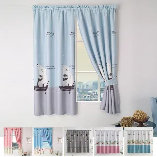 【巴芙洛】一窗 印花版抗UV遮光窗簾200cm寬*170cm高(門簾/風水簾/窗簾/隔光窗簾/拉簾)