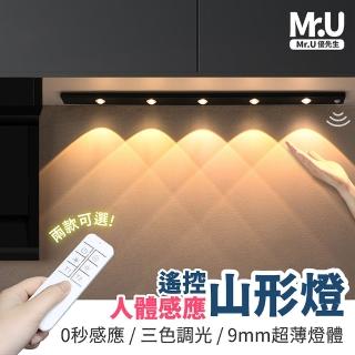 【Mr.U 優先生】鋁合金山丘燈 遙控感應款 20cm(貓眼燈 感應 壁燈 磁吸 小夜燈 LED燈 展示櫃 3coins)