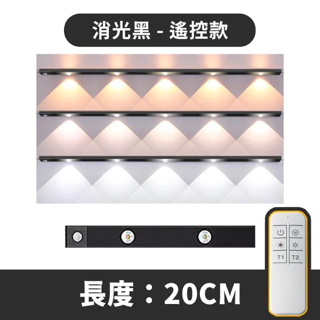【Mr.U 優先生】鋁合金山丘燈 遙控感應款_20cm(貓眼燈 感應 壁燈 磁吸 小夜燈 LED燈 展示櫃 3coins)