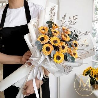 【Floral M】滿滿向日葵祝福擴香花束(乾燥花/畢業花束/畢業禮物/向日葵花束/畢業/永生花/花禮)