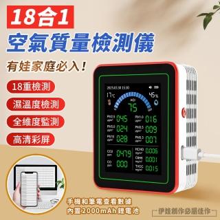 【伊德萊斯】十八合一 空氣檢測儀 PM2.5 PM10 甲醛 揮發性有機物 一氧化碳 二氧化碳 濕度溫度