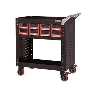 【SHUTER 樹德】零件櫃工具車-已組裝 黑車紅抽 /組 CT-A616