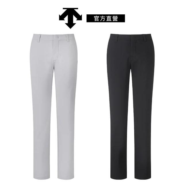 【DESCENTE】GOLF 迪桑特 男士 高爾夫球長褲 夏季修身長褲(黑色/灰色)