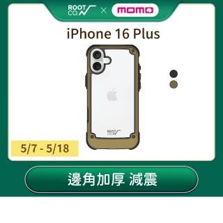 【ROOT CO.】iPhone 16 Plus(透明背板防摔手機殼 - 共兩色)