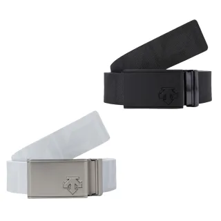 【DESCENTE】GOLF 迪桑特 男士 高爾夫皮帶 雙面皮帶(黑色/白色)