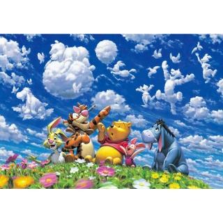 【TENYO】500純白小片拼圖 小熊維尼藍色幻想天空