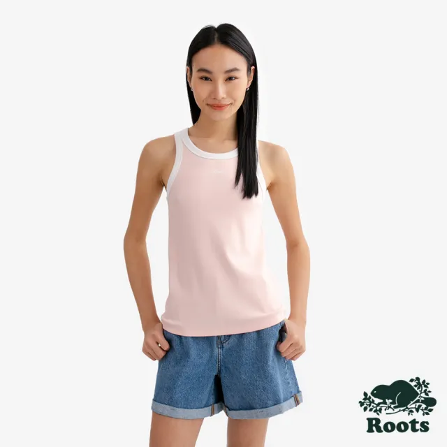 【Roots】Roots女裝- ROOTS RIB 背心(粉鹽色)