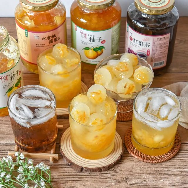 【韓味不二】韓國有果肉傳統生茶系列2罐組1kg/罐(生薑茶/柚子茶/蘋果茶950g/紅棗茶/水蜜桃蘋果茶/檸檬茶)