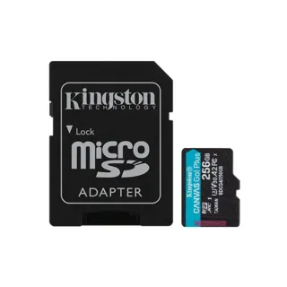 【Kingston 金士頓】Canvas Go!Plus microSD 256GB/200MB/s 記憶卡(SDCG4/256GB)