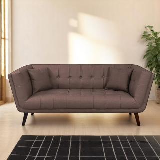 【IHouse】布拉格 歐式防水耐磨貓抓皮沙發 3人座