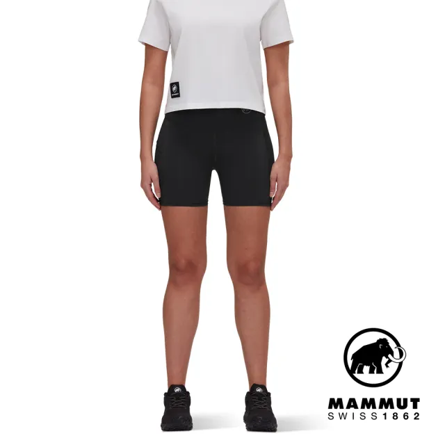 【Mammut 長毛象官方直營】Massone Short Tights W 高彈性高腰舒適緊身褲 黑色 女款 #1023-00960