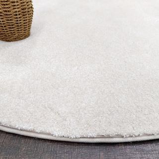 【範登伯格】比利時 極致柔奢華長毛圓形地毯-03雪白(130cm圓)