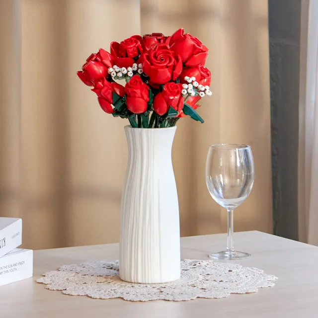 【LEGO 樂高】Botanicals 10328玫瑰花束 & 10347 燦爛小花束 2入組(居家擺飾 禮物 花藝 手工藝 情人節禮物)