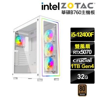 【NVIDIA】i5六核GeForce RTX 5070{松雀鷹L50C}電競電腦(i5-12400F/華碩B760/32G/1TB)
