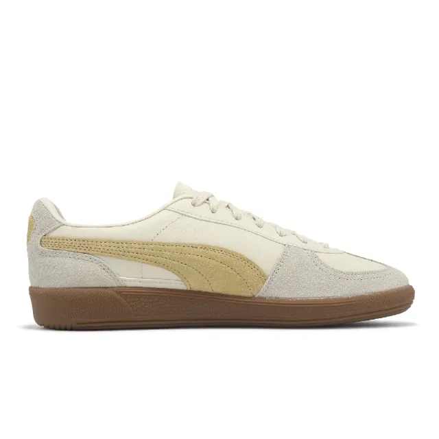 【PUMA】休閒鞋 Palermo Lth 男鞋 女鞋 米 黃 麂皮 膠底 復古 德訓鞋(396464-13)