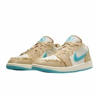 【NIKE 耐吉】W Nike Air Jordan 1 Low SE Wave 卡其藍勾 AJ1 低筒 經典 休閒鞋 女鞋 HF4983-252
