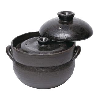 【福介商店】日本土鍋 萬古燒 黑釉 4合炊飯鍋(陶鍋 砂鍋 燉鍋 日本製陶瓷)