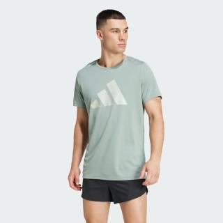 【adidas 愛迪達】Run It Tee 男 T恤 運動上衣 休閒短袖 跑步 吸濕排汗 綠 亞版(JD2324)
