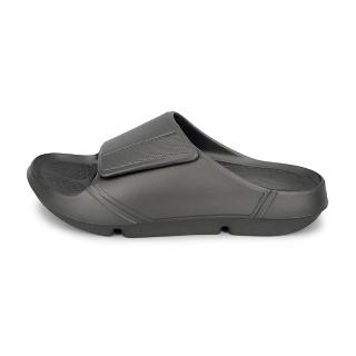 【DIADORA】紓壓厚底拖鞋 男鞋 拖鞋 灰(MIT 臺灣製造 增高 魔鬼氈 彈力 服貼 足弓支撐 紓壓 防滑)