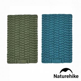 【Naturehike】FC01輕量充氣雙人睡墊 腳踩充氣 WS019(臺灣總代理公司貨)