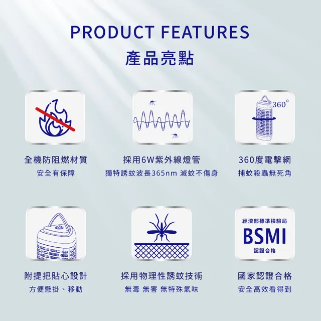 【羅蜜歐】6W強效電擊式捕蚊燈(RL-268)