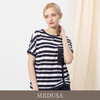 【MEDUSA 曼度莎】現貨-率性D環純棉透氣涼感T恤（M-XL）｜涼感T恤 女短袖上衣 休閒上衣(601-31001)