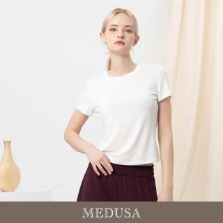 【MEDUSA 曼度莎】現貨-超簡約柔棉內搭白T（M-XL）｜女休閒上衣 短袖T恤 基本款(601-30001)