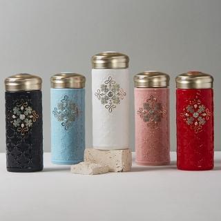 【乾唐軒】福來運轉陶瓷隨身杯 330ml(大 / 雙層 / 5色)