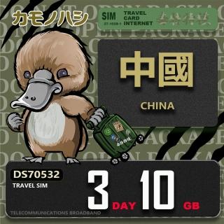 【platypus 鴨嘴獸】Travel Sim 中國 3天10GB 上網絡卡(中國 免翻牆 上網絡卡)