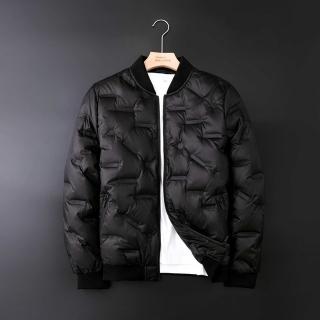 【巴黎精品】現貨秒發 真90%白鴨絨羽絨外套羽絨衣(保暖棒球夾克領壓膠男外套3色p1ai13)