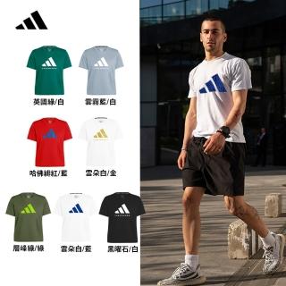 【adidas 愛迪達】精品美國棉彈力萊卡短袖上衣(棉T 短T 吸濕 透氣 伸縮 彈性 棉T 休閒 運動 男女同款)