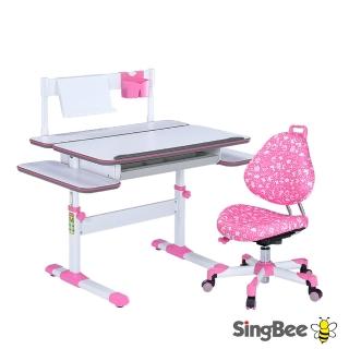 【SingBee 欣美】寬80m 兒童成長桌椅SBD-202&202P+137(粉色 書桌椅 兒童桌椅 兒童書桌椅)