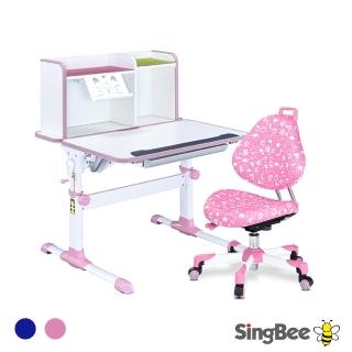 【SingBee 欣美】寬90cm 兒童桌椅組SBD-505A+137椅(可升降桌椅 成長桌椅組 兒童桌椅組 臺灣製)