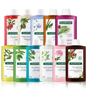 【KLORANE 蔻蘿蘭官方直營】植萃洗髮精400ml(養髮/控油/護色/修護/蓬鬆/涼感/全效/舒敏/抗屑/淨透/保濕)