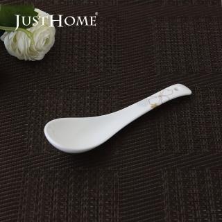 【Just Home】綠意高階骨瓷如意匙/湯匙(可微波 湯匙 如意匙)
