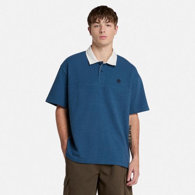 【Timberland】男款靛藍色短袖Polo衫(A69W3288)
