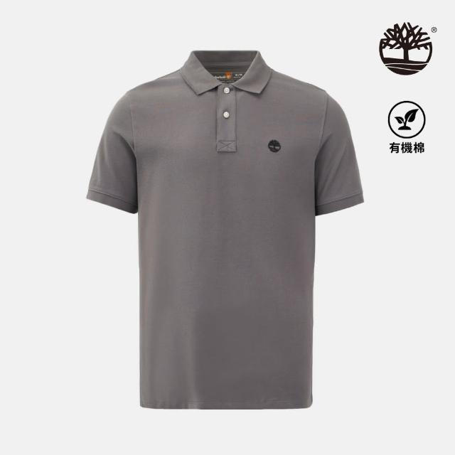 【Timberland 官方旗艦】男款灰色休閒短袖POLO衫(A6943033)