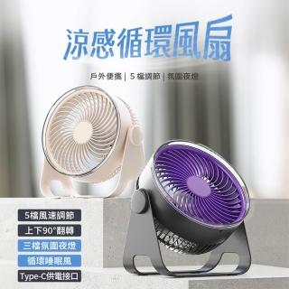 【APEX】二合一涼感DC循環風扇 掛立兩用(DC風扇 桌上風扇 壁掛風扇 節能扇 渦流循環扇 桌扇 USB風扇)