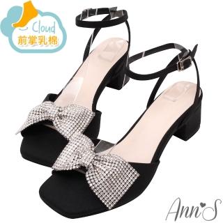 【Ann’S】黑蝴蝶結-低跟粗跟涼鞋4.5cm(黑)